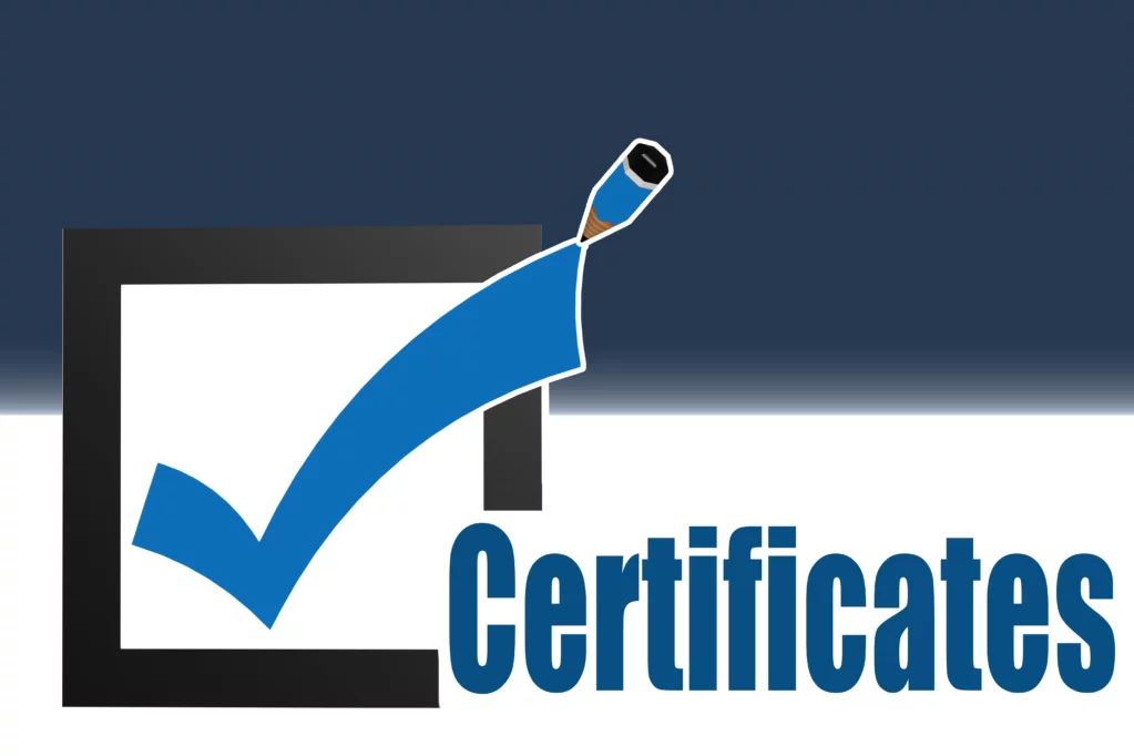 KomiBright international quality certifications — WQA, CE, SGS, NSF, ISO