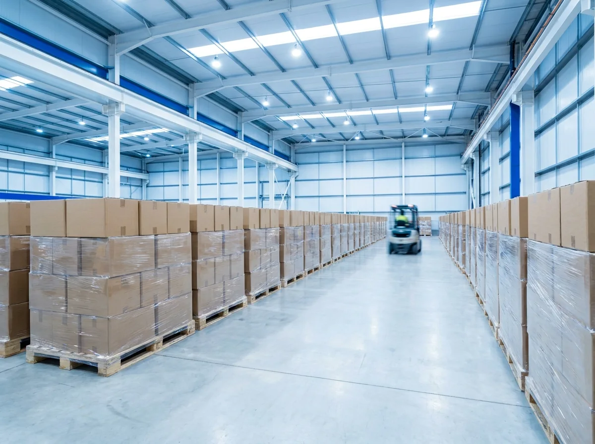 Finished units packed and palletised for export